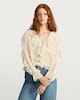image 3 of F&F Woven Dobby Textured Ruffle Detail Blouse in Cream