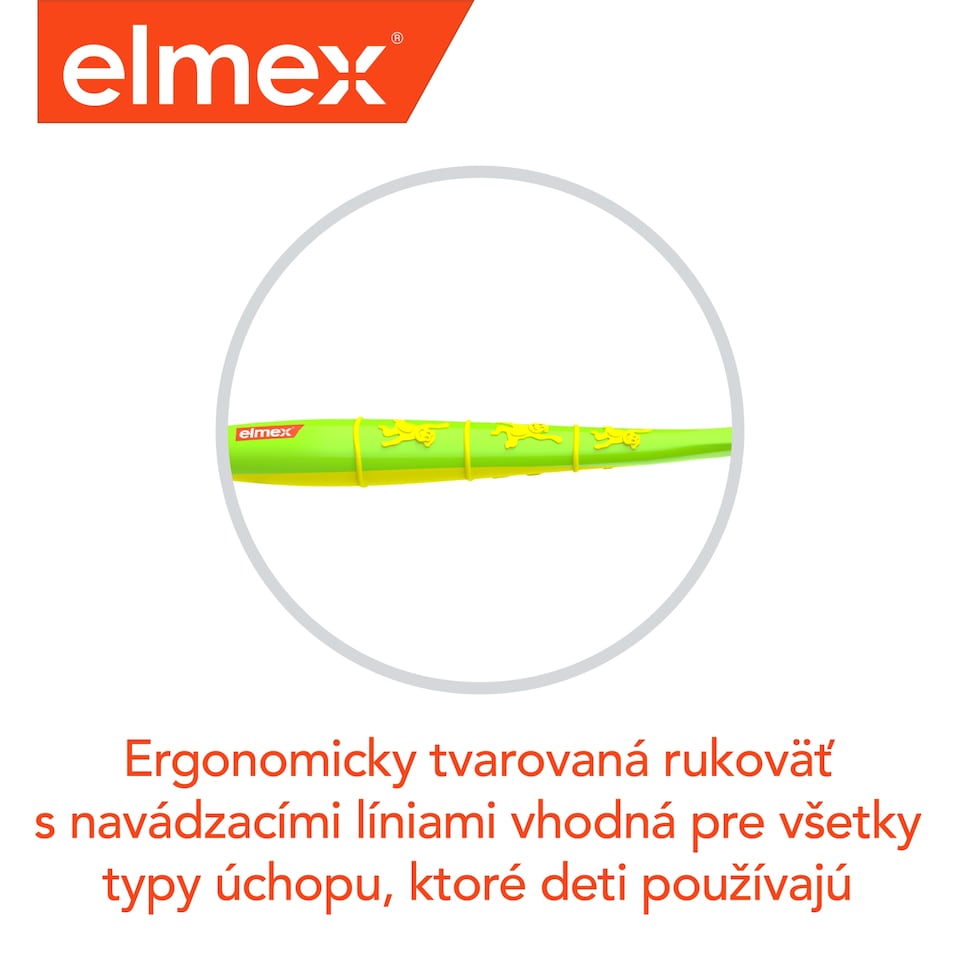 obrázok 1 z elmex® Kids detská zubná kefka pre deti vo veku 3 – 6 rokov 2 ks