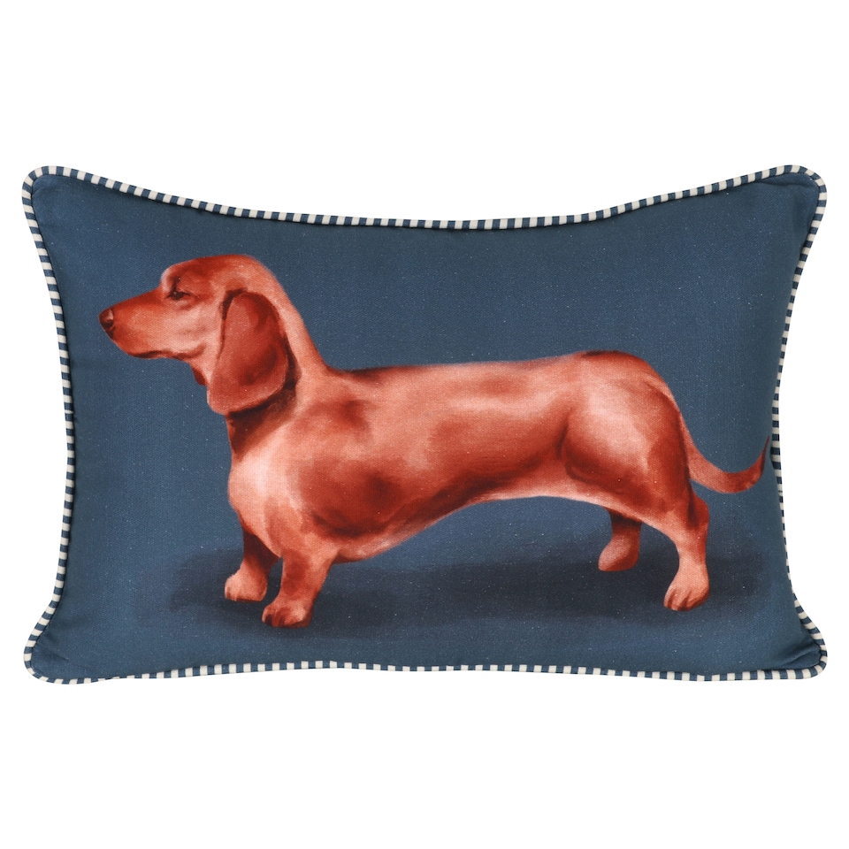 F&F Home Navy Sausage Dog díszpárna 30 cm x 45 cm