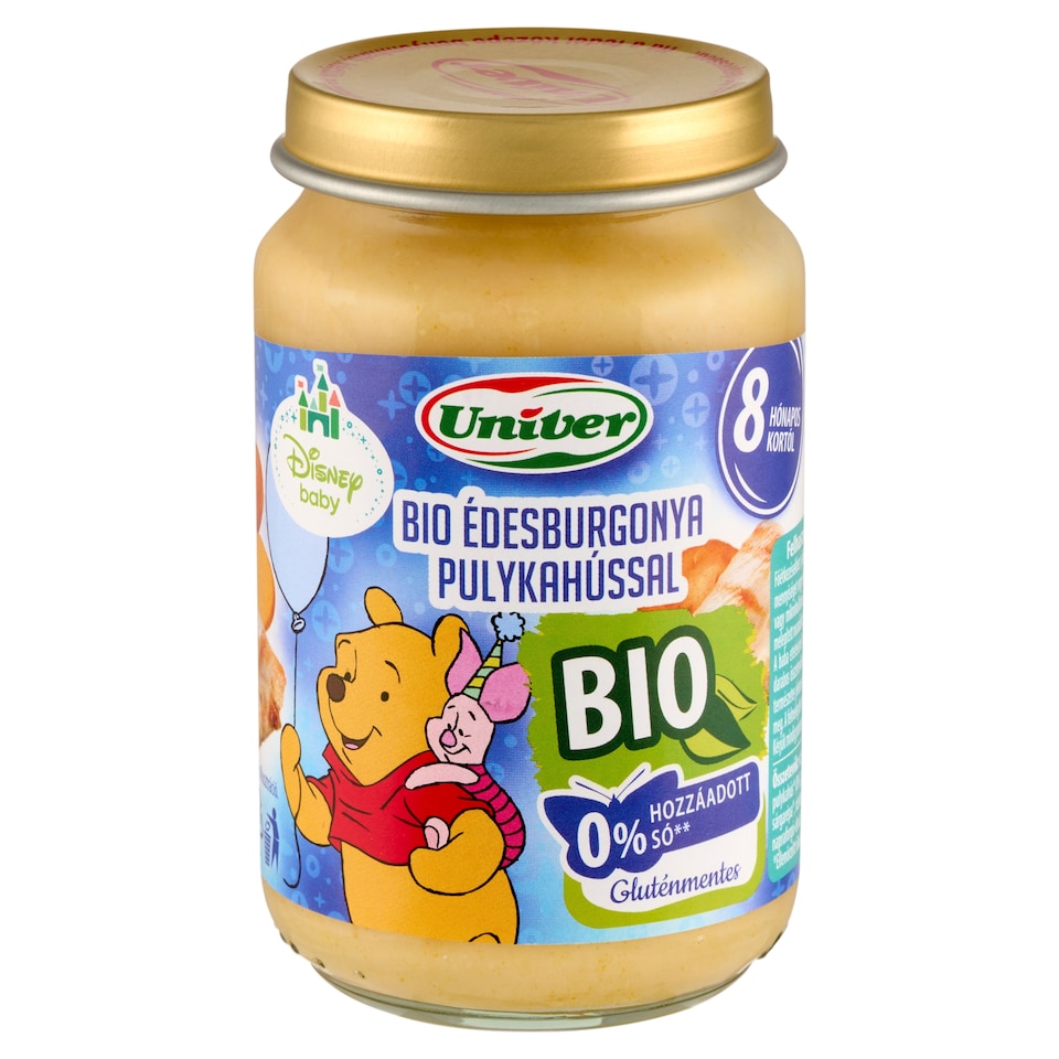 Univer Disney Baby bio burgonyafőzelék pulykahússal bébiétel 8 hónapos kortól 163 g  1. kép