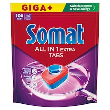 Somat All in 1 Extra Tablets for Automatic Dishwasher 100 pcs 1660g