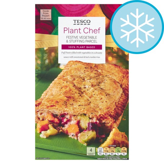 Tesco Plant Chef Festive Vegetable & Stuffing Parcel 500G Tesco Groceries