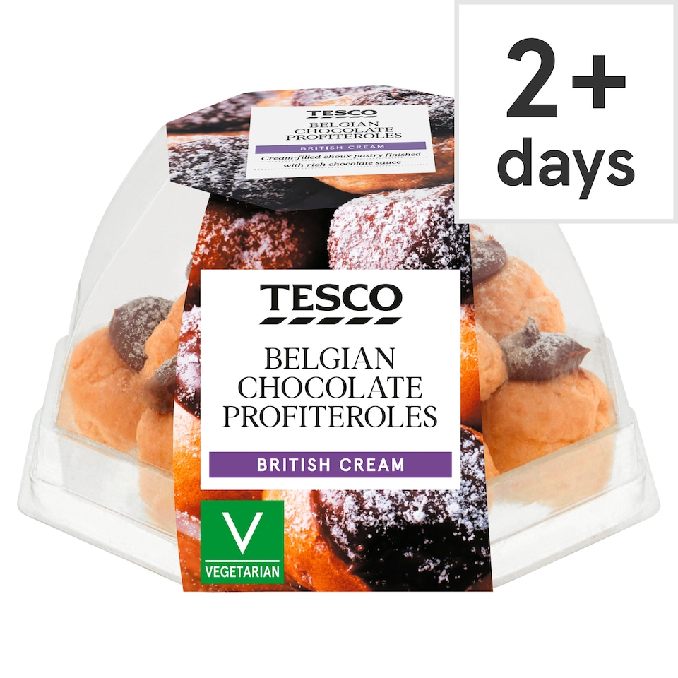 Tesco Chocolate Profiteroles Stack 12 Pack