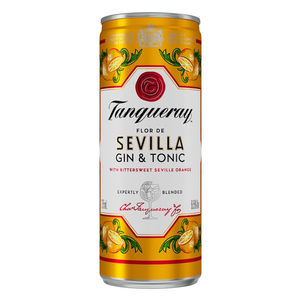 TANQUERAY SEVILLA GIN AND TONIC 250ML