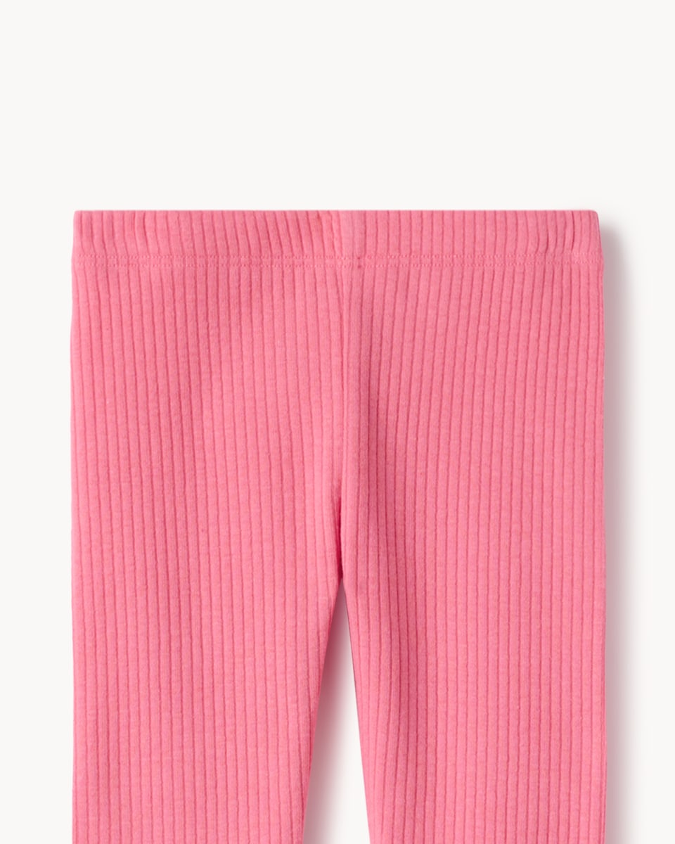 image 1 of F&F Baby Bow Peplum Top and Leggings Set in Pink