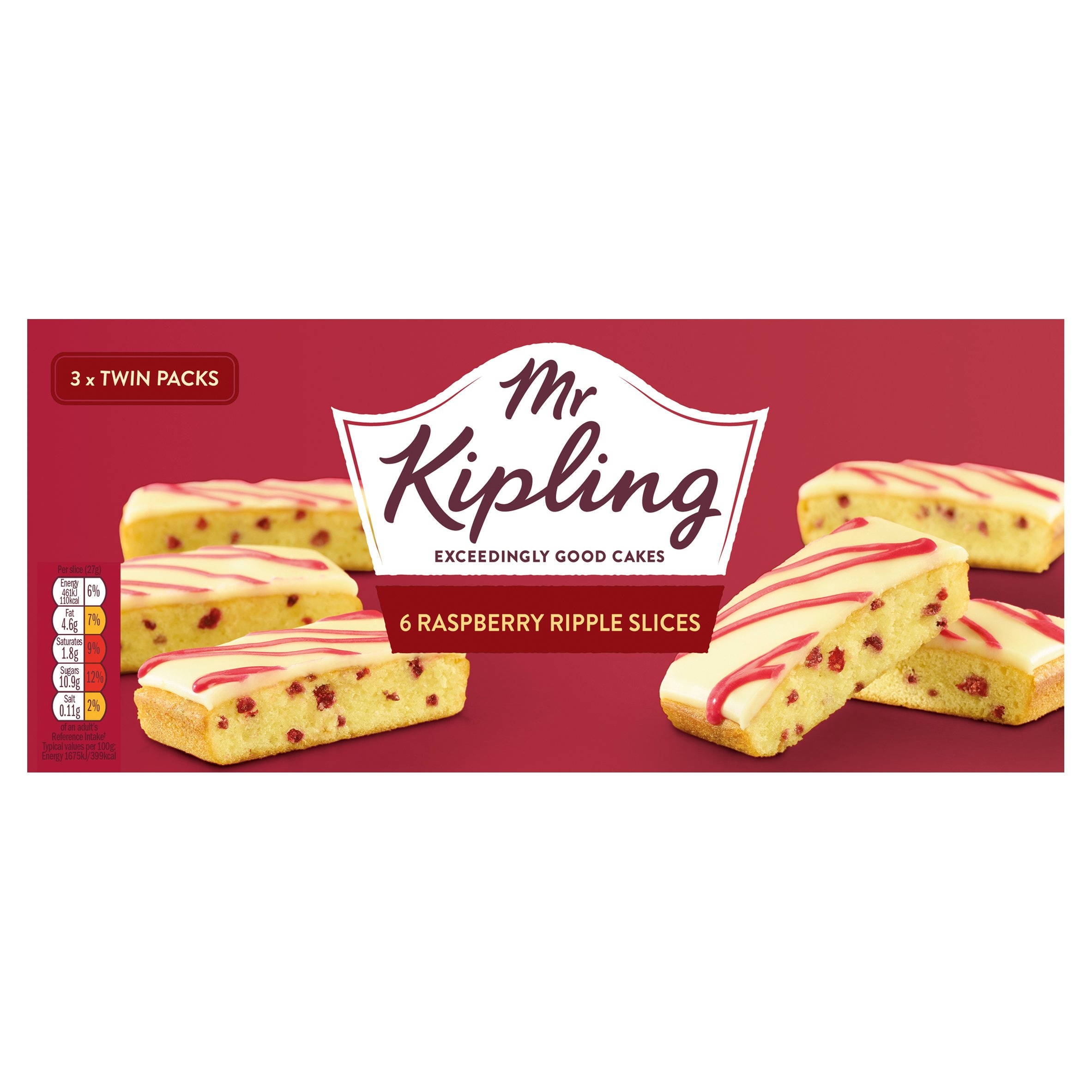 Tesco Raspberry Topping Mr Kipling Raspberry Rippleslices 6 Pack - Tesco Groceries