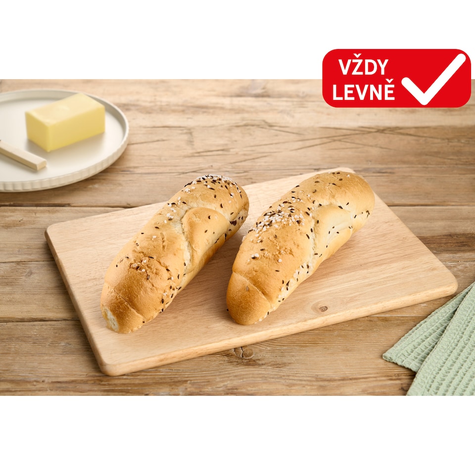 Obrázek 1 pro produkt Rohlík staročeský se solí a kmínem 50g