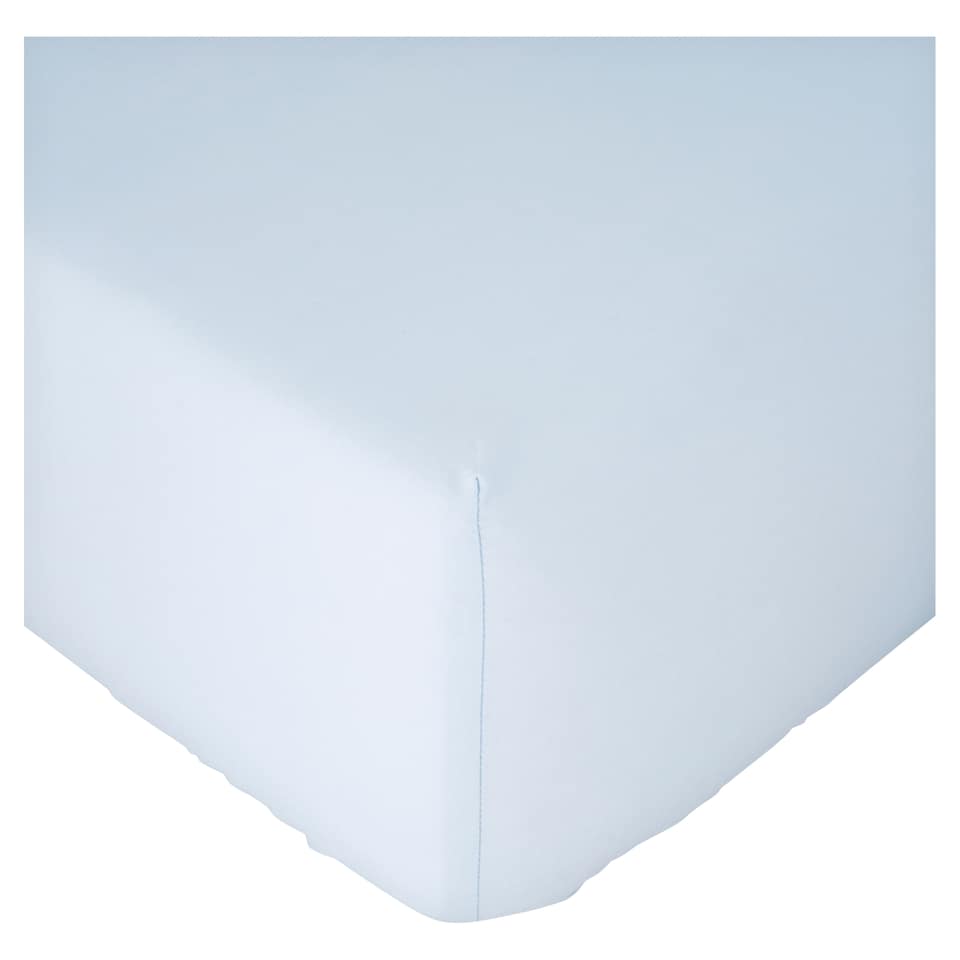 F&F Home 100% Cotton Blue Fitted Sheet King