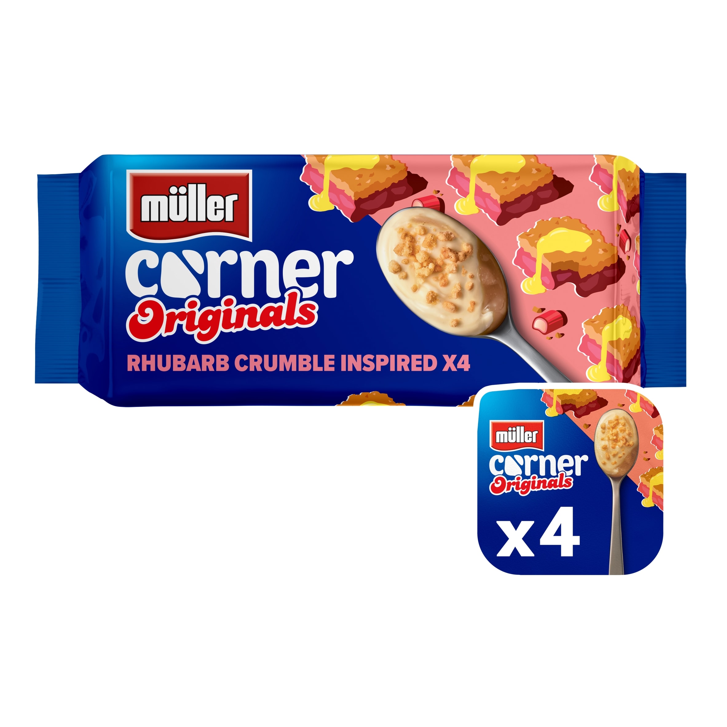 MULLER CORNER ORIGINALS RHUBARB CRUMBLE 4X124g