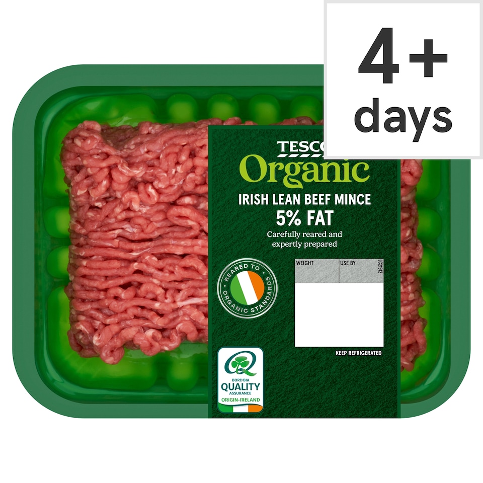 Tesco Organic 5% Fat Mince 380G