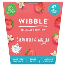 Wibble Strawberry & Vanilla Jelly Pot 150G