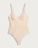 image 4 of The F&F Edit Lace Panel Bodysuit in Gold