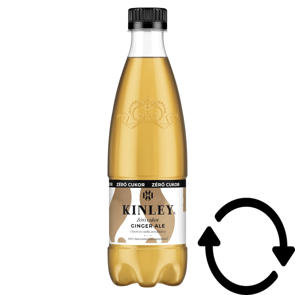 Kinley Ginger Ale Zéró cukor energiamentes szénsavas üdítőital édesítőszerekkel 500 ml