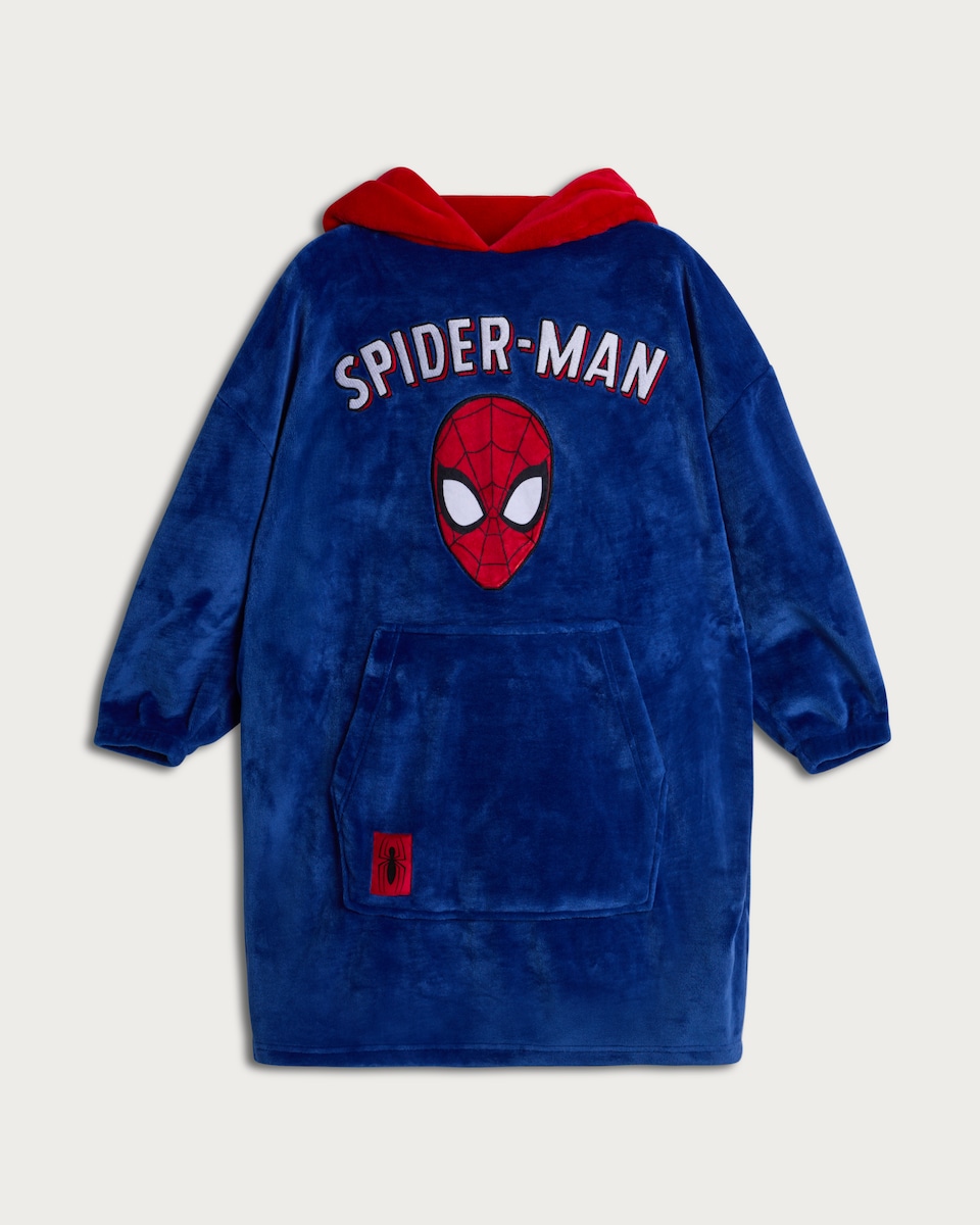 image 1 of Marvel Spider-Man Fleece Pyjama Hoodie in Blue Multi