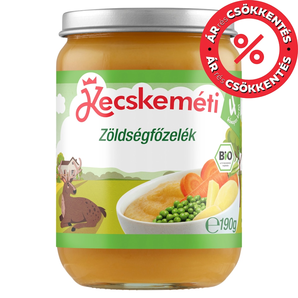 Kecskeméti bio zöldség bébifőzelék 4 hónapos kortól 190 g
