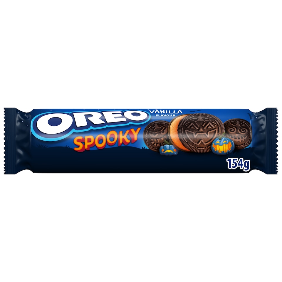 Oreo Spooky Vanilla Flavour Chocolate Sandwich Biscuits 154g