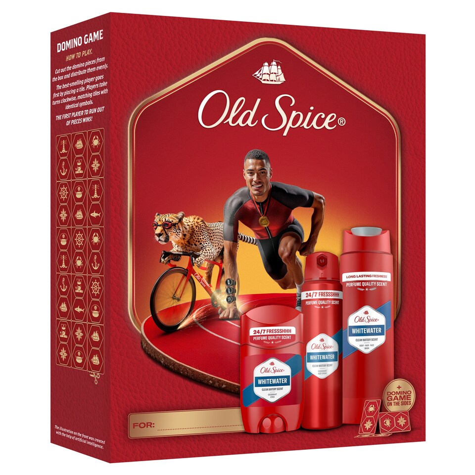 obrázok 1 z Old Spice Whitewater Darčeková Súprava Pre Silákov: Tuhý Dezodorant, Sprej A Sprchový Gél