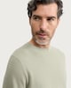 image 1 of The F&F Edit Pure Cotton Textured Knit T-Shirt in Khaki