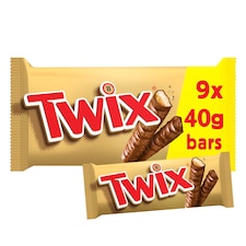 Twix Twin Chocolate Bars Multipack 9 X 40g