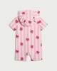 image 2 of F&F Baby Pure Cotton Berry Print Towelled Short Sleeved Romper in Pink