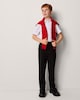 image 1 of F&F School Boys 2-Pack Slim Fit Longer Length Trousers in Black