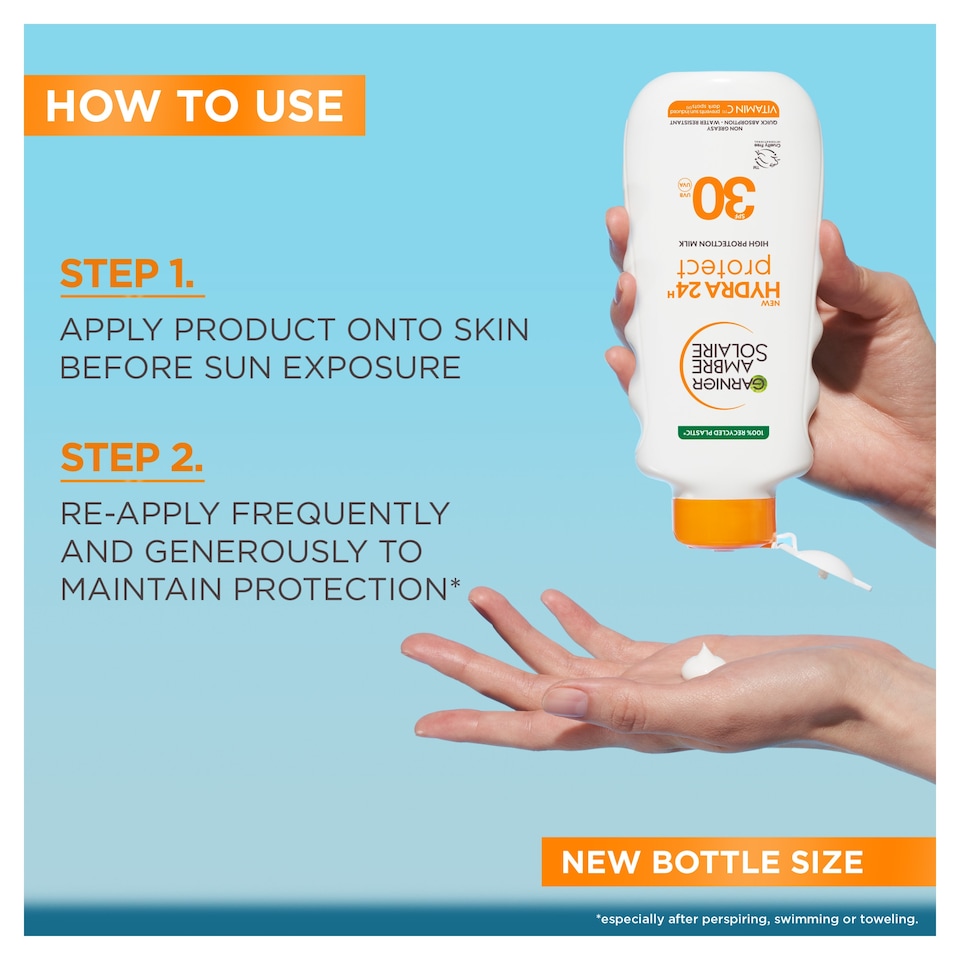 image 1 of Garnier Ambre Solaire Hydra 24h protect Lotion SPF30 400ml 