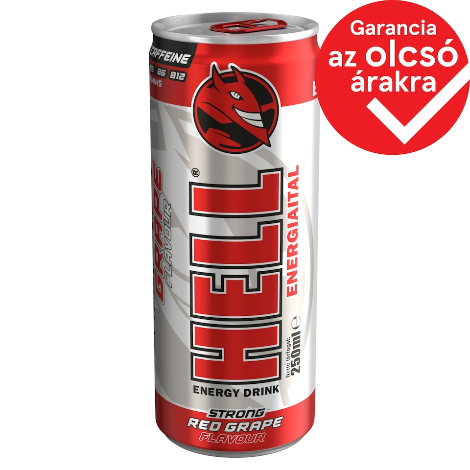 HELL Strong piros szőlő és tuttifruttiízű energiaital 250 ml