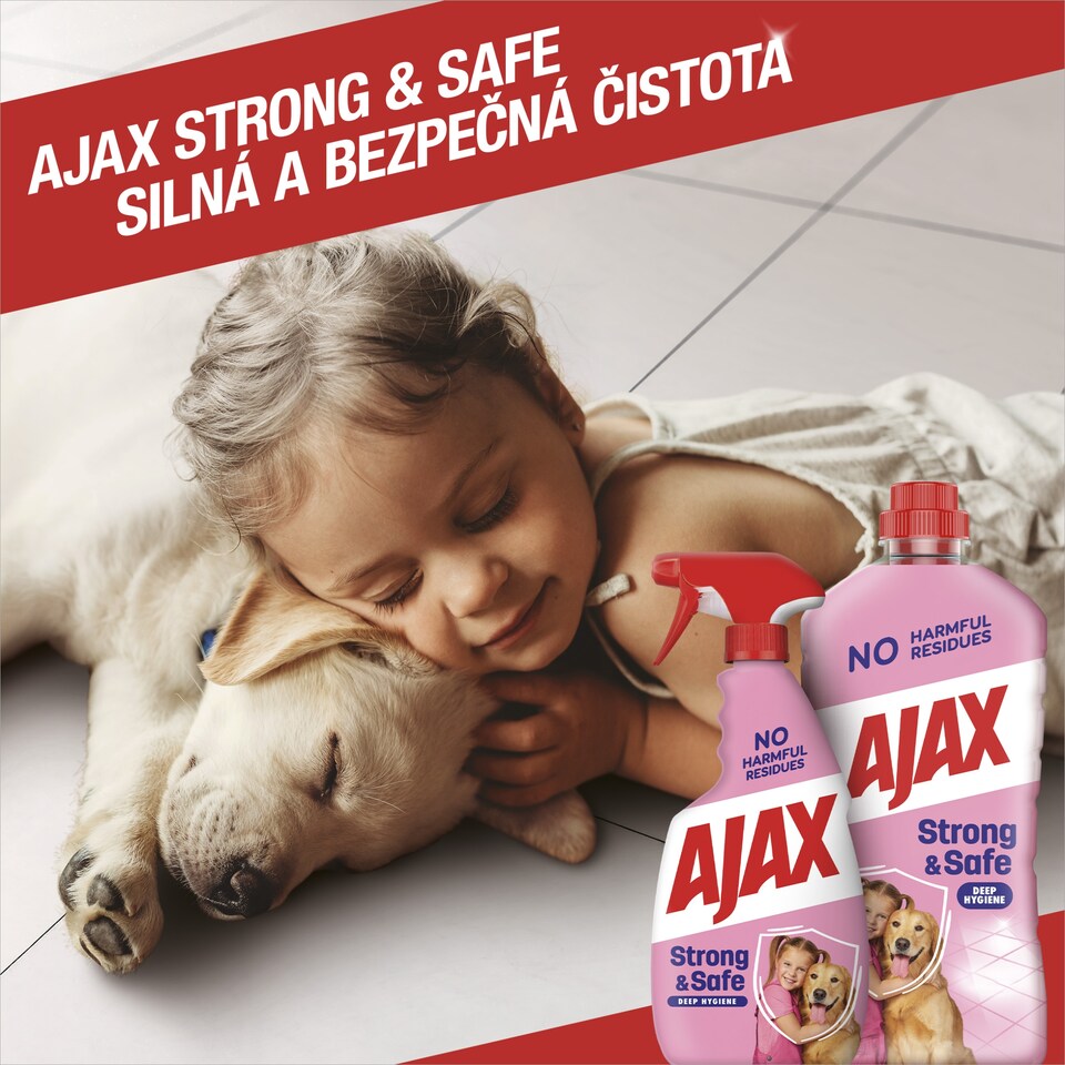 Obrázek 1 pro produkt Ajax Strong & Safe víceúčelový čisticí prostředek ve spreji 500 ml