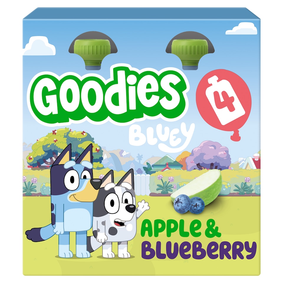 image 1 of Goodies Bluey Apple & Blueberry Pouch 4x100g