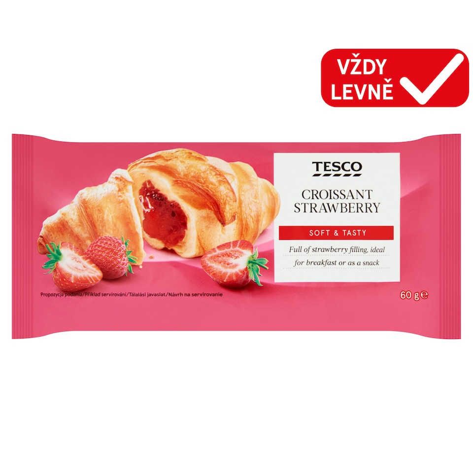 Tesco Croissant Strawberry 60g