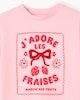 image 3 of F&F Girls Pure Cotton Strawberry Print T-Shirt in Pink