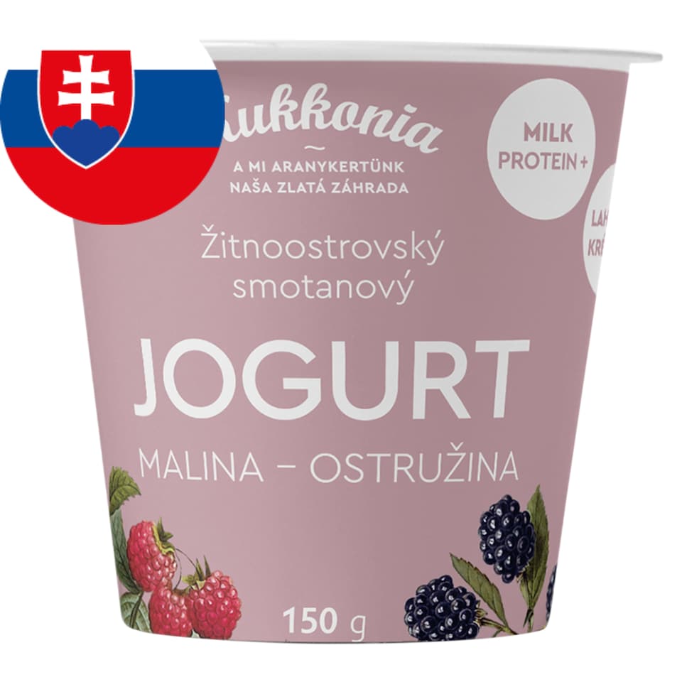 Kukkonia Žitnoostrovský smotanový jogurt malina-ostružina 150 g