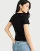 image 3 of F&F Polyamide Short Sleeved T-Shirt in Black