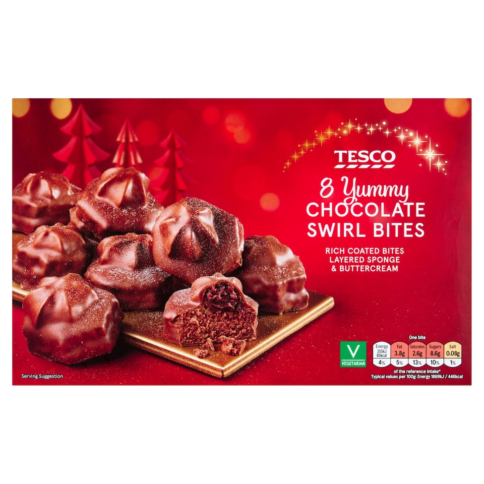 Tesco Chocolate Swirl Bites 8 Pack