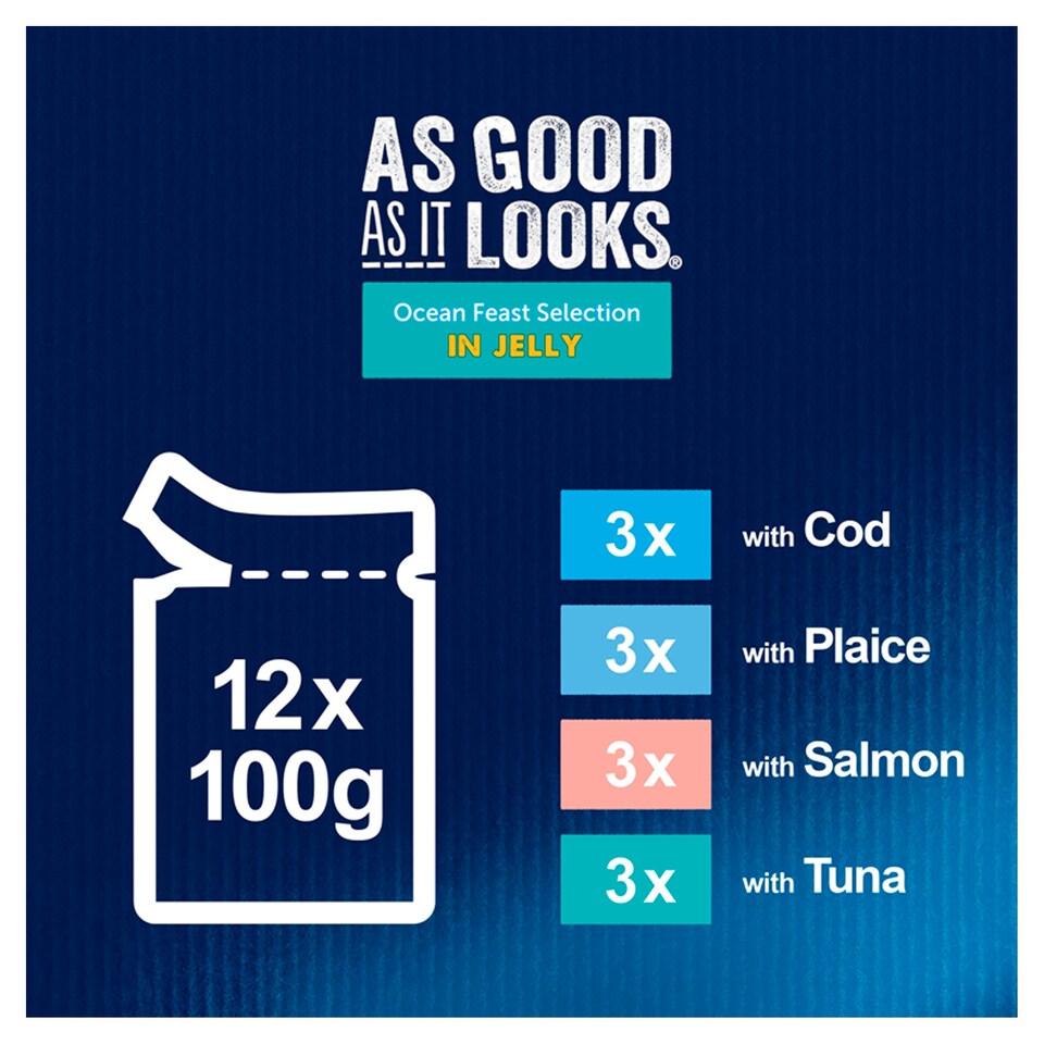 image 1 of Felix As Good As It Looks Cat Food Ocean Feasts 12X100g