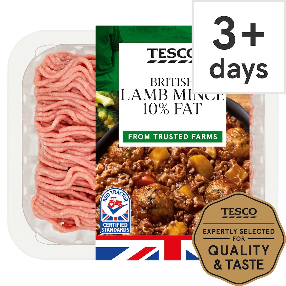 Tesco British Lamb Mince 10% Fat 250G