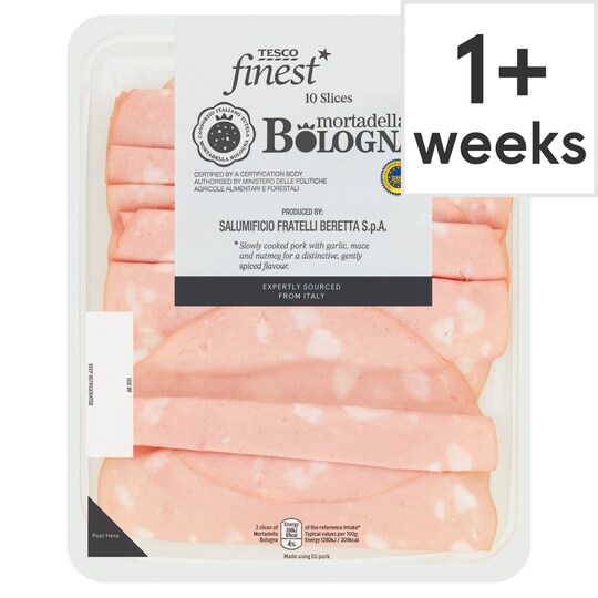 Tesco Finest Mortadella Pgi 140G Tesco Groceries