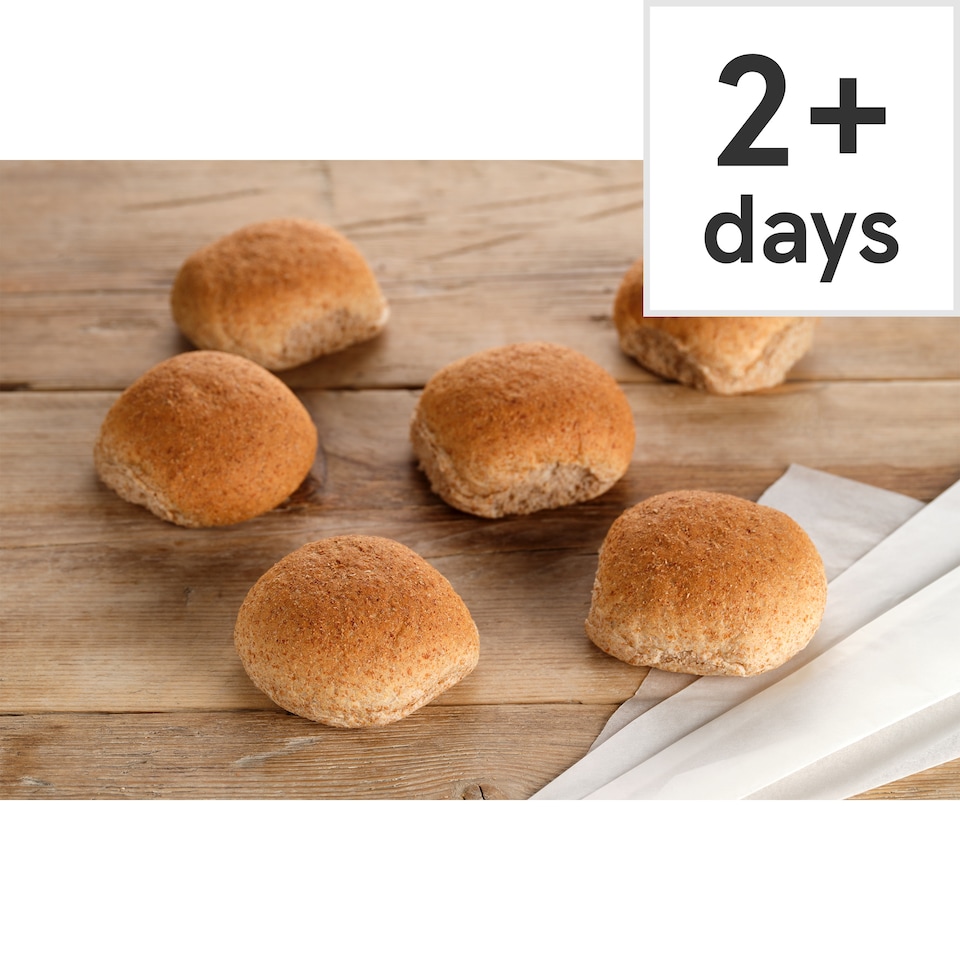 image 1 of Tesco Soft Wholemeal Roll 6 Pack