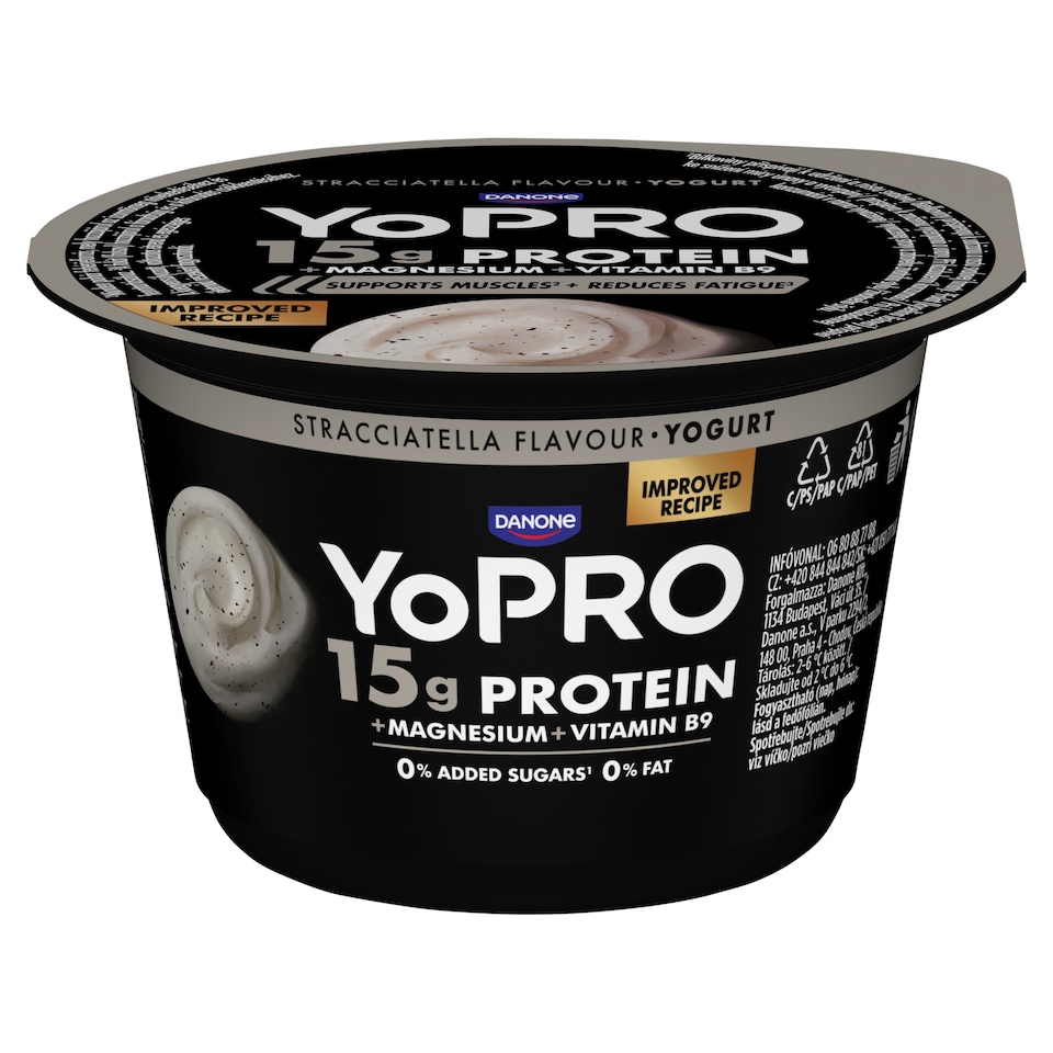 image 1 of Danone YoPro Stracciatella Flavoured Low-Fat Yogurt with Sweeteners, Magnesium and Folic Acid 160 g
