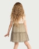 image 3 of F&F Girls Leopard Print Tiered Dress in Multi Brown