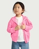 image 1 of F&F Girls Cotton Rich Zip Up Hoodie in Pink