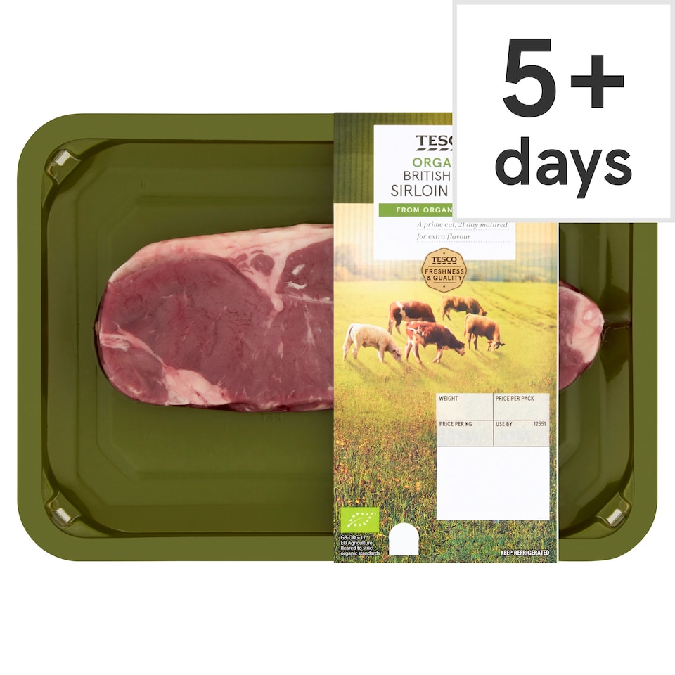 Tesco Organic Beef Sirloin Steak