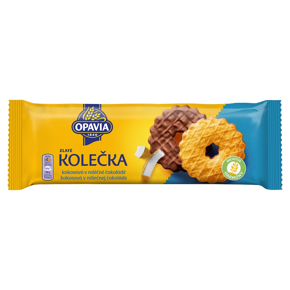 Opavia sušienky Zlaté Kolečka s kokosom polomáčané 146 g