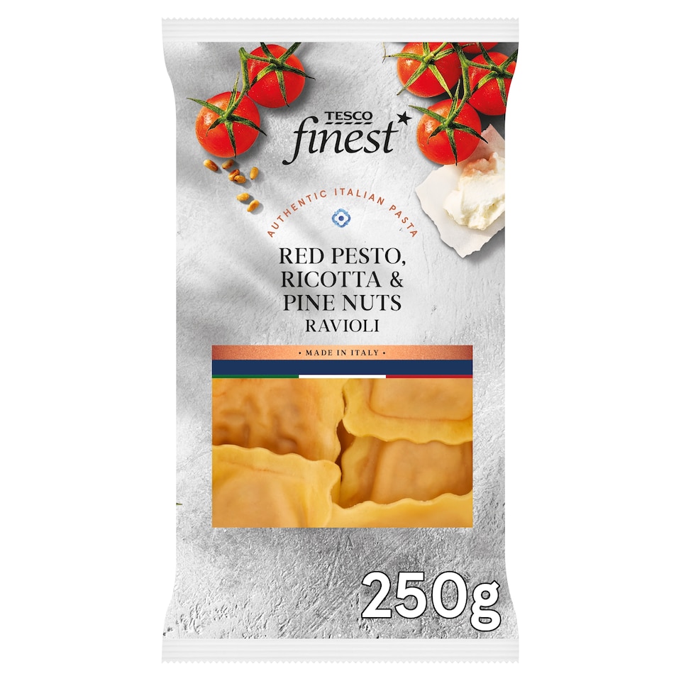 image 1 of Tesco Finest Red Pesto, Ricotta & Pine Nuts Ravioli 250g