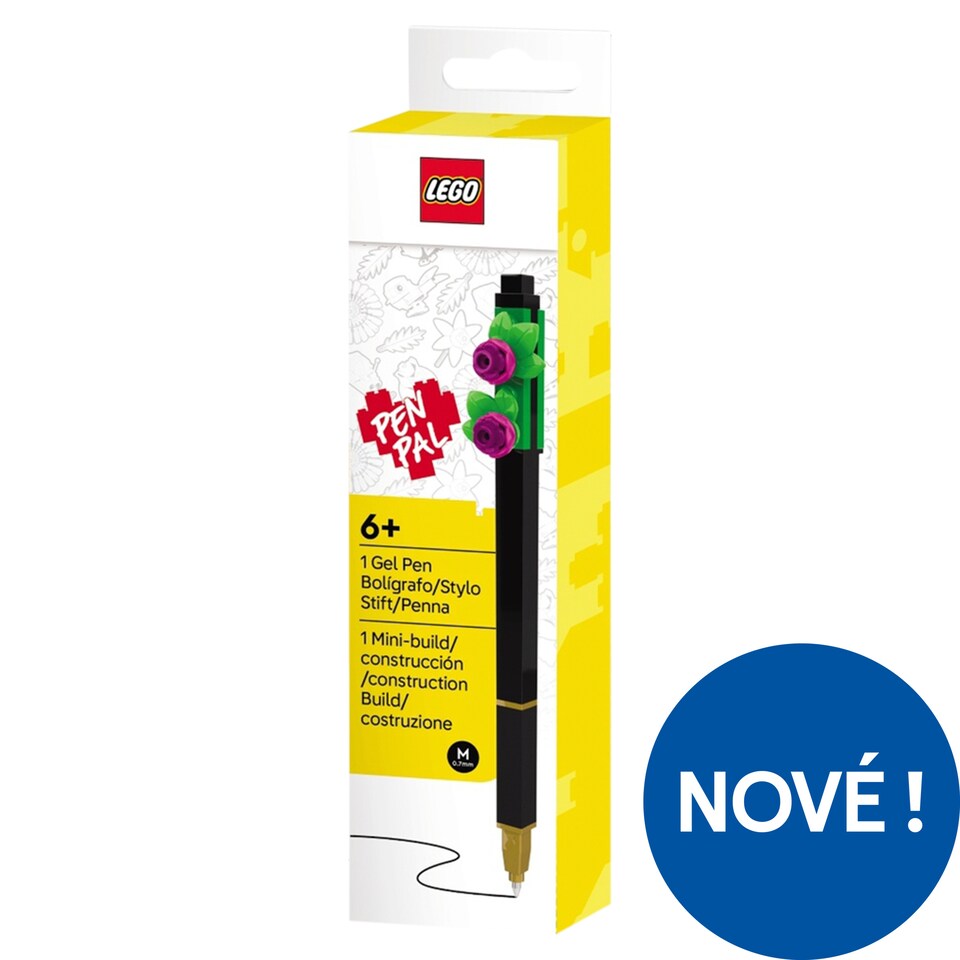 Lego Botanicals Gelové pero s nasazovací stavebnicovou ozdobou fialový květ