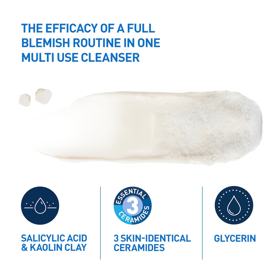 image 1 of CeraVe blemish Clay-to-Foam Cleanser 118ml