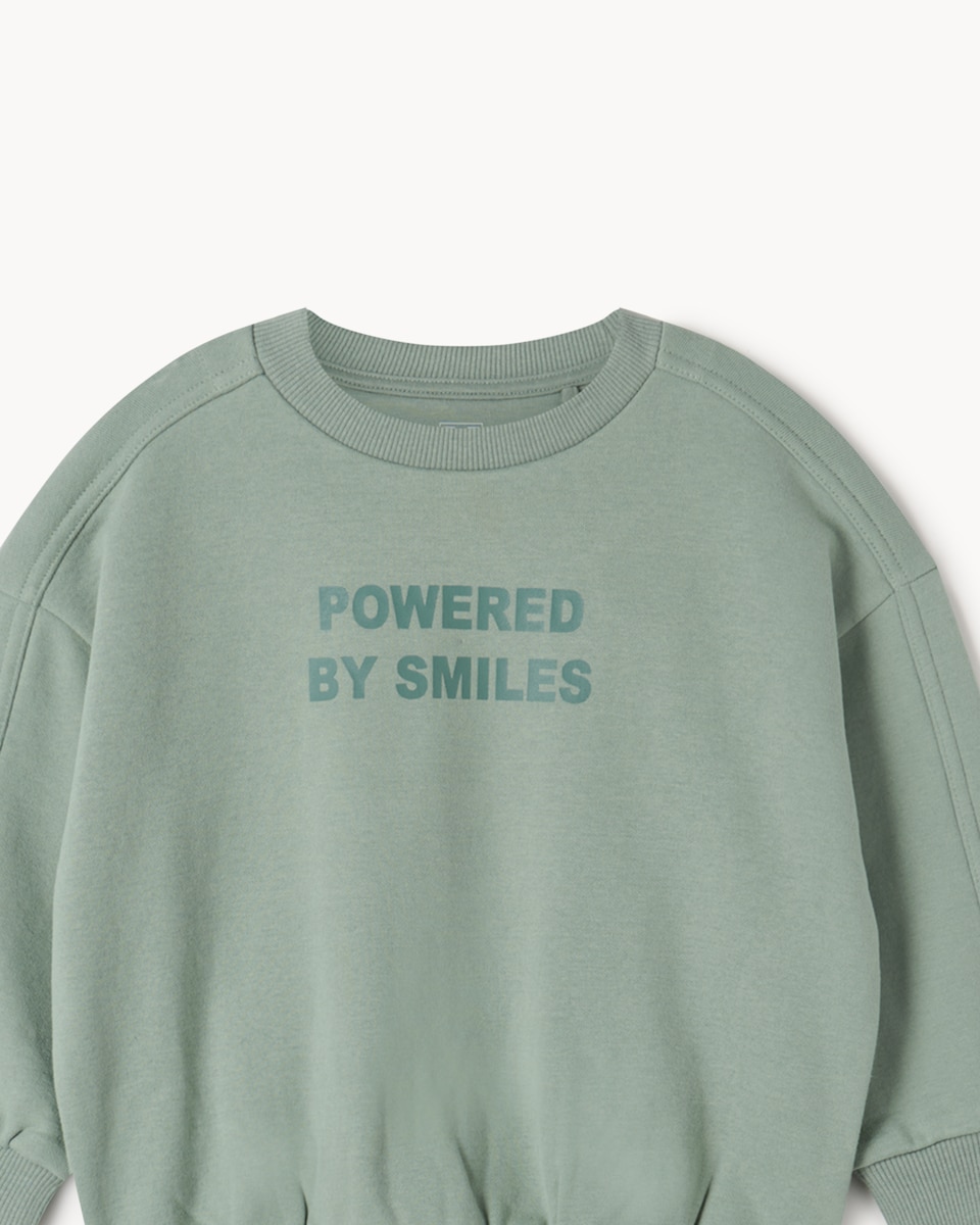 image 1 of F&F Boys 2-Piece Slogan Sweatshirt and Joggers Set in Green