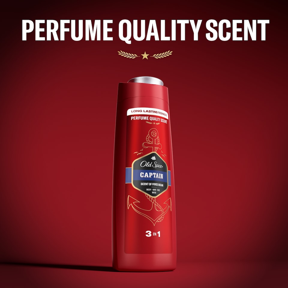 Old Spice Captain Tusfürdő És Sampon Férfiaknak, 250 ml 1. kép