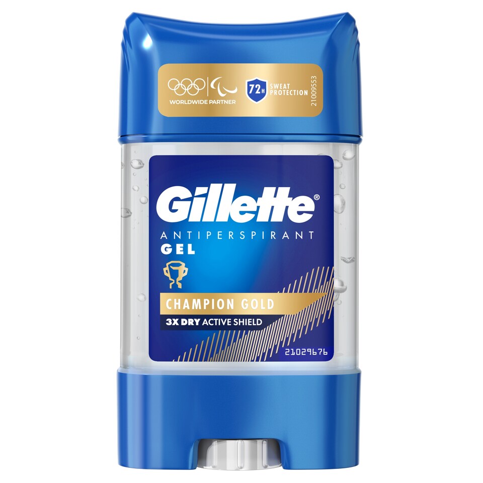 obrázok 1 z Gillette Champion Gold Priezračný Gélový Antiperspirant a Dezodorant pre Mužov 70 ml