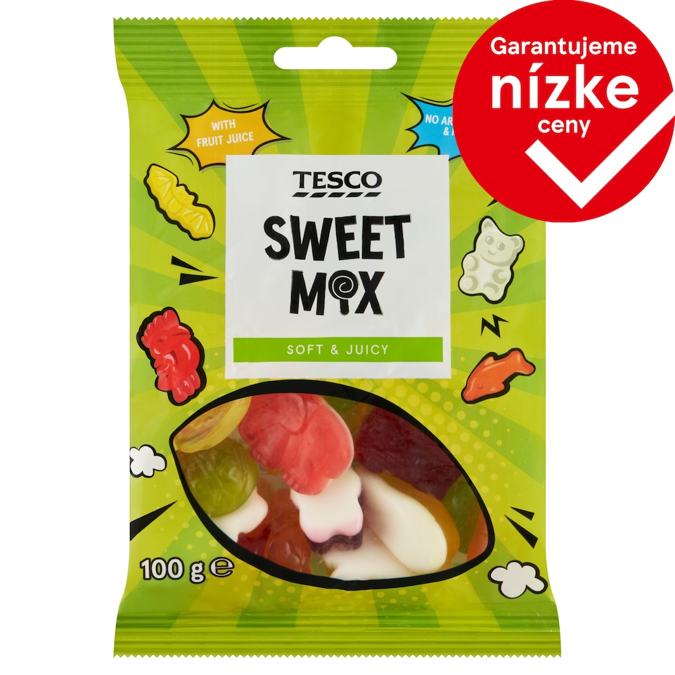 Tesco Želé cukríky s ovocnými príchuťami 100 g